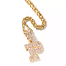 Load image into Gallery viewer, VARSITY INITAL PENDANT WITH ROPE CHAIN