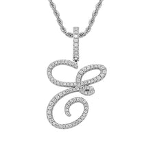 Load image into Gallery viewer, CURSIVE LETTER PENDANT + ROPE CHAIN
