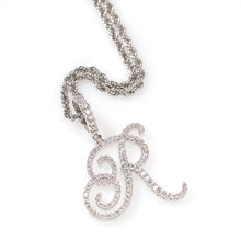 Load image into Gallery viewer, CURSIVE LETTER PENDANT + ROPE CHAIN
