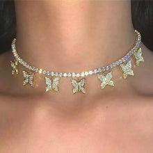 Load image into Gallery viewer, BUTTERFLY CHARMS CHOKER